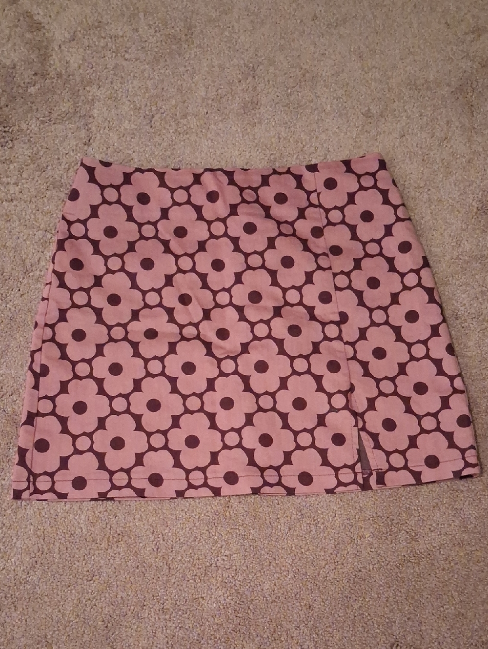 Urban Outfitters Pink Floral Print Mini Skirt
